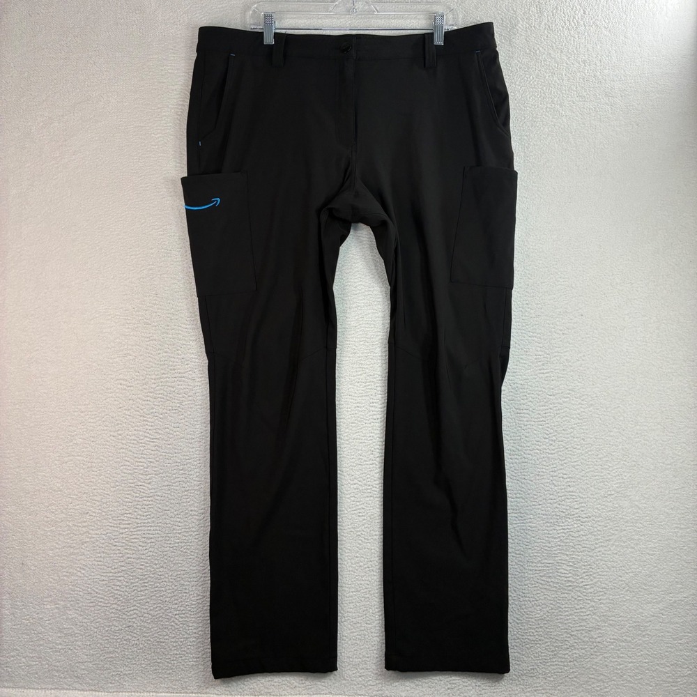 Amazon Pants Women XL 40x32 Black Luly Yang Cargo Stretch Workwear Uniform